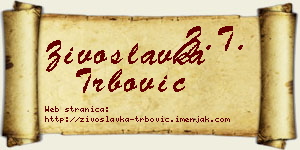 Živoslavka Trbović vizit kartica